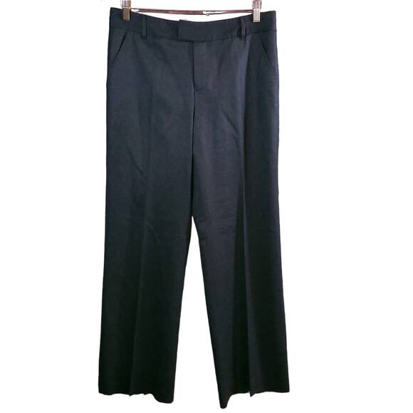 Rebecca Taylor Charcoal Wide Leg Wool Blend Dress Pants Career Work Women's 8 - Picture 1 of 5
